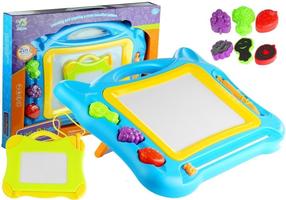 Магнитная доска для рисования, c аксессуарами Lean Toys Little Painter 2in1, синий цв.