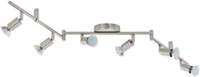 Lampa griesti Eglo Buzz Spot 92599, GU10, 3000 °K, 6 x 2.8 W, satīna niķelis krās. / satīna niķelis krās.