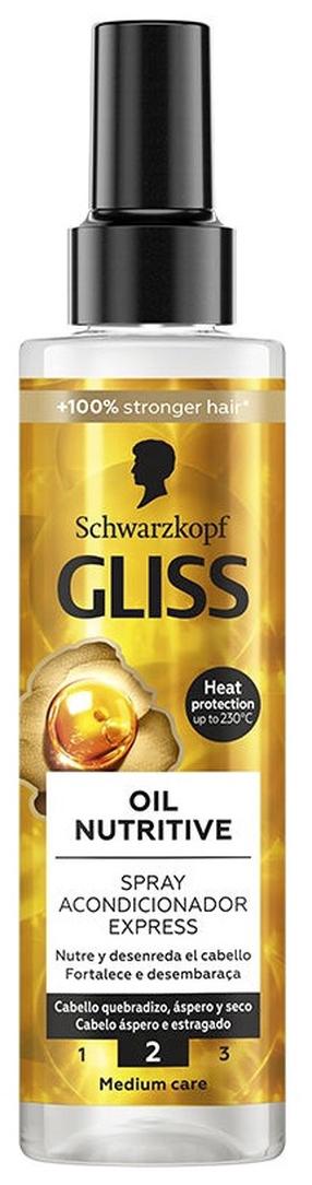 Matu kondicionieris, izsmidzināms Schwarzkopf Gliss Oil Nutritive, 200 ml