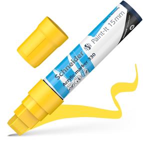 Акриловый маркер Schneider Paint-lt 330, 15 мм, желтый цв.