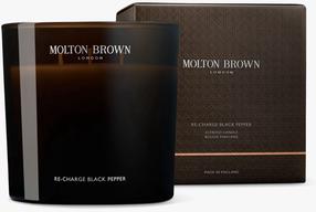 Svece, aromātiskā Molton Brown Re-Charge Black Pepper 3 Wick, 60 - 70 h, 600 g, brūna krās.
