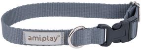 Antkaklis šunims Amiplay Samba, pilka sp., 200 - 350 mm x 15 mm, 20-35
