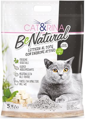 Kasside allapanu Cat&Rina BeNatural Tofu Odour Control RE47832, orgaaniline (tõmbub kokku), 5.5 l