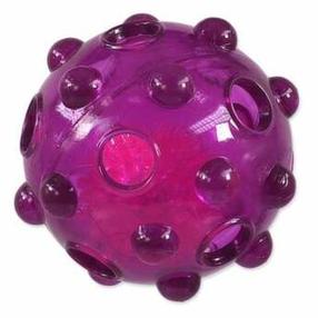 Žaislas šuniui, kamuoliukas Placek Fantasy Toy Glow, 8 cm, Ø 8 cm, violetinė sp., 8 cm