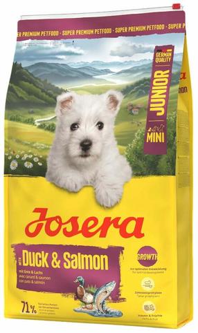 Sausas šunų maistas Josera Mini Junior Duck & Salmon, paukštiena, 3 kg