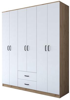 Spinta Kalune Design BA113 - 2337, balta sp./riešuto sp., 51.5 cm x 180 cm x 210 cm