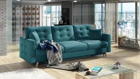 Sofa Asgard Mat Velvet 75, žalia sp., 92 x 233 cm x 93 cm