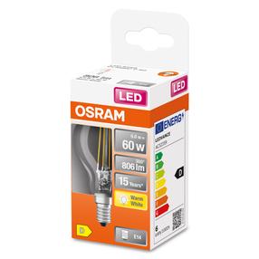 Лампочка Osram LED, Erimõõduline, теплый белый цв., E14, 5.5 Вт, 806 лм