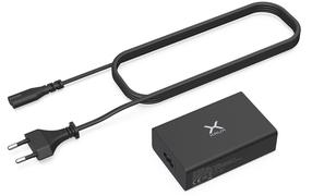 Telefona lādētājs Krux KRUX 4 x USB/1 x USB-C + cable holder, USB-C/4 x USB, melna krās., 60 W