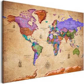 Kamštinė reprodukcija Artgeist Colourful Travels Pinnwand640Xl, 120 cm x 80 cm