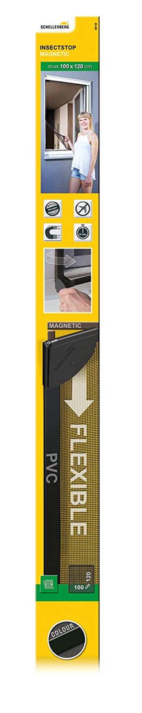 Москитная сетка Schellenberg Insectstop Magnetic 50748, черный цв., 100 см x 120 см