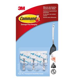 Āķis 3M Command T17067CC, caurspīdīga krās., 3 gab.