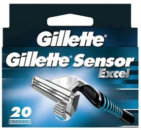 Asendusterad raseerijatele Gillette Sensor Excel, 20 tk