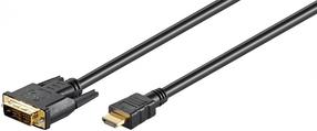 Кабель MicroConnect HDM191811 HDMI Male, DVI Male, 2 м, черный цв.