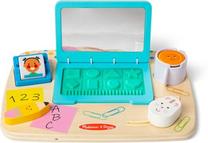Lavinimo žaislas, nešiojamasis kompiuteris Melissa & Doug Work & Play, įvairių spalvų