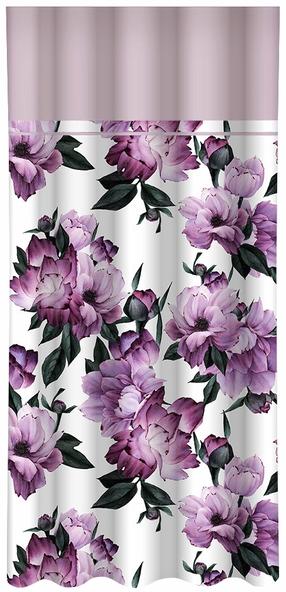 Naktinė užuolaida ZML-018, balta sp./šviesiai violetinė sp./tamsiai violetinė sp., 160 cm x 270 cm