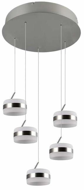 Lampa griesti Trio Dios, LED, 2300 - 4000 °K, 1 x 8 W, balta krās./niķeļa krās. / misiņa krās.