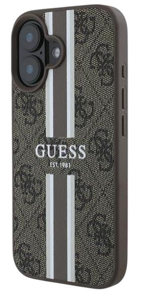 Telefoni ümbris Guess 4G Printed Stripes MagSafe, pruun v., Apple