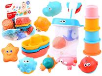 Vonios žaislų komplektas Huanger Water Toys Set, įvairių spalvų