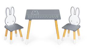 Vaikų kambario baldų komplektas EcoToys Children Furniture Set, ruda sp./pilka sp.