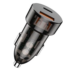 Automobilinis įkroviklis Jellico F12, USB Type C/USB Type A, juoda sp., 48 W