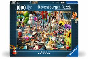 Puzle Ravensburger Dog Walker, 70 cm x 50 cm, 1000 gab., daudzkrāsaina