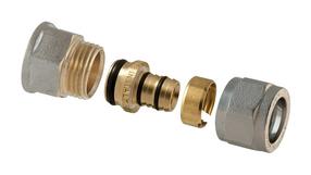 Išardomasis srieginis antgalis TDM Brass 1435, 20mm x 1/2", žalvaris/nikelis