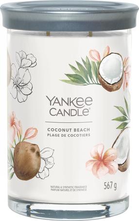 Свеча, ароматическая Yankee Candle Signature Coconut Beach, 60 - 100 час, 567 г, белый цв.