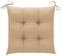 Kėdžių pagalvėlė VLX Fabric 314870, smėlio sp., 40 cm x 40 cm, 4 vnt.