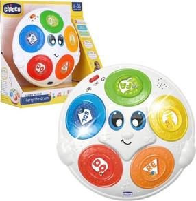 Развивающая игра, барабан Chicco Happy Music Harry, 8 см, многоцветный