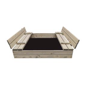 Smėlio dėžė 4IQ Bonus Orbis, 120 x 120 cm, su dangčiu, pilka sp., 21 kg