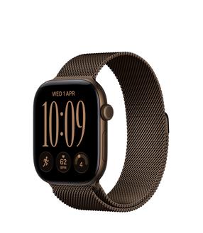 Išmanusis laikrodis Apple Watch Series 12 GPS 42mm MKDC4ET/A, dark bronze aluminium korpusas su dark bronze milanese loop dirželiu