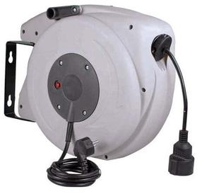 Удлинитель на катушке AS-Schwabe H05VV-F, 3G1.5, 15 м, IP20, 1 розетка, черный цв.