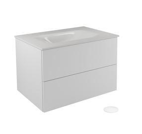 Vonios spintelė su praustuvu Besco Akya Classic, balta sp., 52.5 cm x 66 cm x 50.7 cm