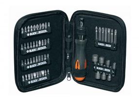 Urbju un skrūvgriežu uzgaļu komplekts Black & Decker A7104