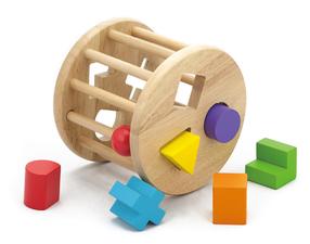 Lavinimo žaislas VIGA Shape Sorting Wheel, įvairių spalvų