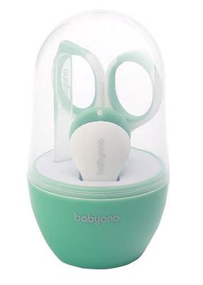 Маникюрный набор для младенцев BabyOno, 0 мес., зеленый цв.