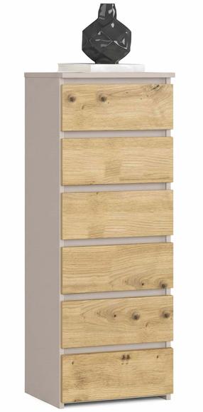 Komoda Akord CL6 PK, kašmyro sp./artisan oak sp., 109 cm x 40 cm x 35 cm