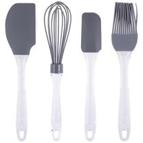 Virtuvės reikmenų rinkinys Kamille Kitchen Tool 7509, 26 cm, skaidri sp./pilka sp., 4 vnt.