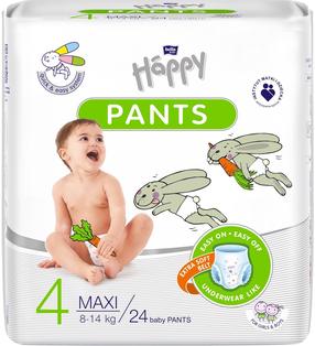 Püksmähkmed Happy Pants Maxi, 4 suurus, 8 - 14 kg, 24 tk