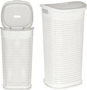 Veļas kaste Bigbuy Home AM/63, 60 l, balta krās., 44 cm x 34.5 cm x 57 cm