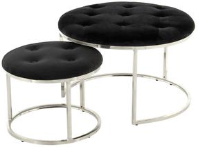 Taburetė Kayoom Becky 825, sidabro sp./juoda sp., 60 cm x 60 cm x 41 cm