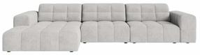 Kampinė sofa Cosmopolitan Design Chicago Eden 17, sidabro sp., kairinė, 167 x 294 cm x 78 cm