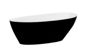 Vonia, laisvai pastatoma Besco Goya, 160 cm x 70 cm x 61 cm, ovalas, balta sp./juoda sp.