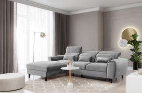 Kampinė sofa Foble Nube 4, šviesiai pilka sp., kairinė, 196 x 267 cm x 100 cm