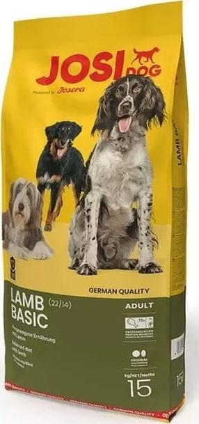 Kuiv koeratoit JosiDog Lamb Basic, lambaliha, 15 kg