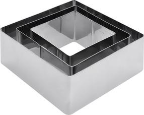 Tordi- ja koogivorm, komplekt La Cucina Square, hõbe v., 10 cm x 10 cm