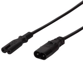 Pikendusjuhe Logilink Extension cord IEC-C8 male, IEC-C7 female, 2 m, must v.