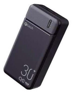 Lādētājs-akumulators (Power bank) C-Tech BATCT1343, 30000 mAh, melna krās.
