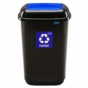 Šiukšliadėžė Plafor, 28 l, mėlyna sp./juoda sp.